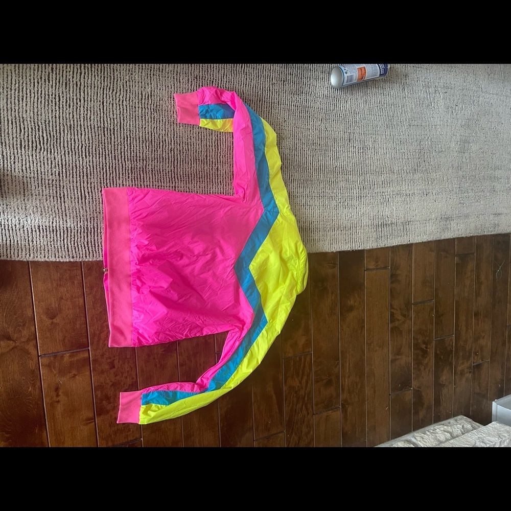 🎸Aviator Nation🎸 Pink and Yellow Windbreaker Jacket - Picture 2 of 4